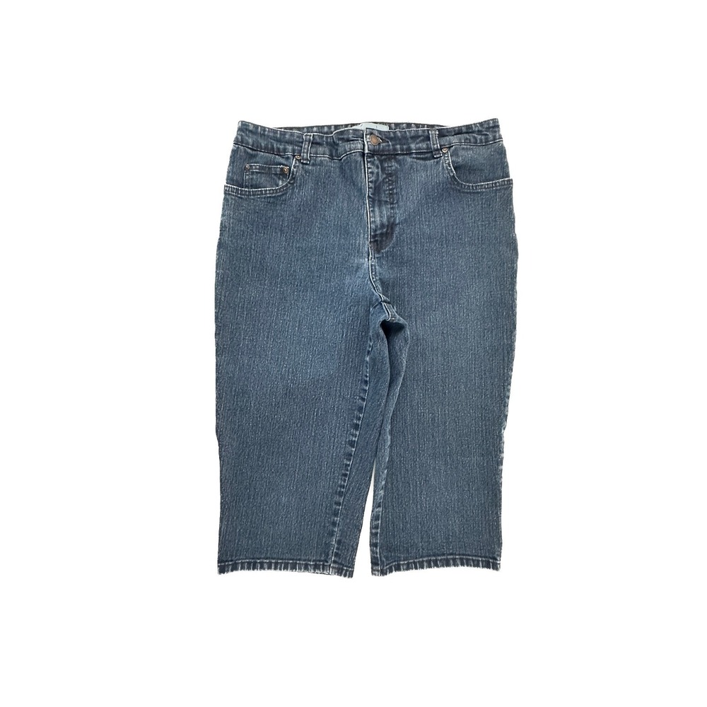 Kim‎ Rogers Capri Women's size 14 Dark Wash Blue Denim Jeans